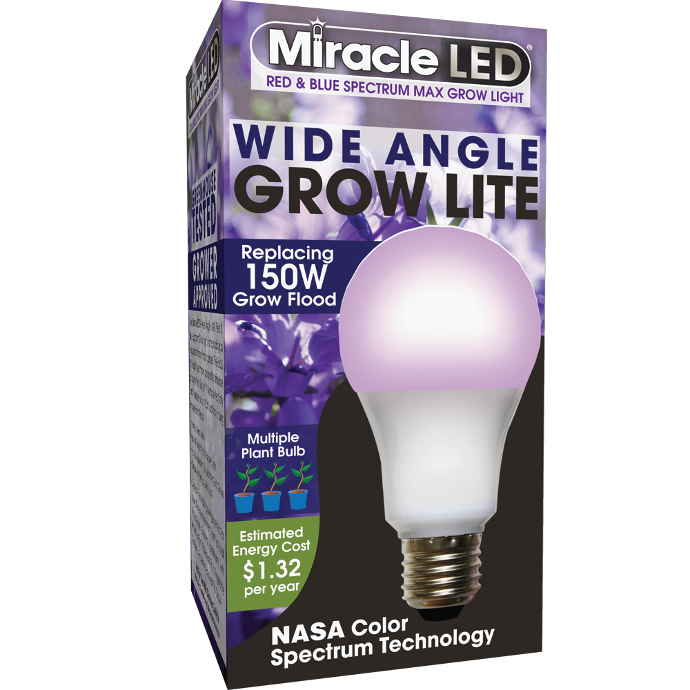NEW 1 MiracleLED Red & Blue Spectrum 150W Multi-Plant Grow Light Bulb 605237 