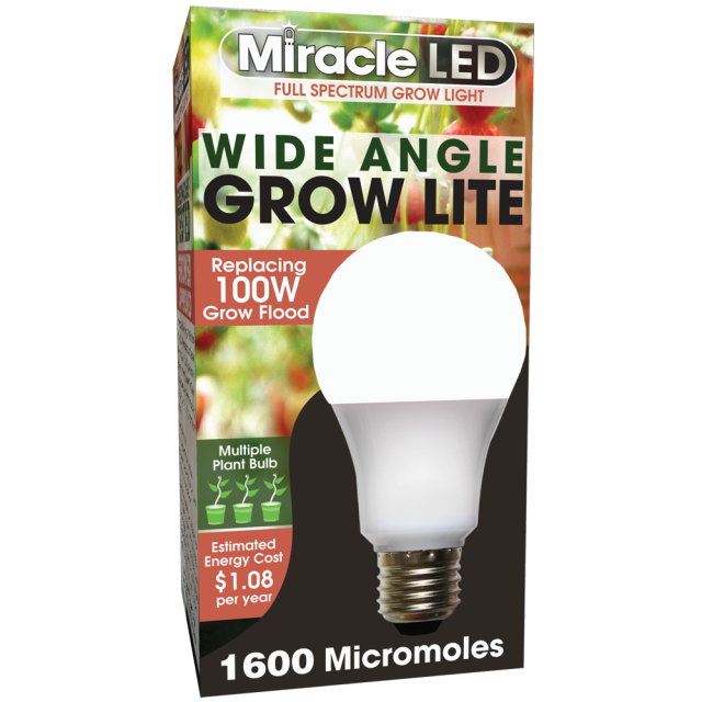 MiracleLED 604758 11W A19 Grow Room Specialty Light with Green LED Bulb Omni... 